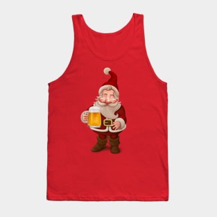 Santa Claus drinking beer Tank Top